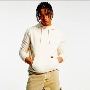 HUGO Debster text print hoodie